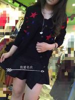 KSD正品2016新款明星同款五角星针织羊绒开衫长袖毛衣百搭外套女_250x250.jpg