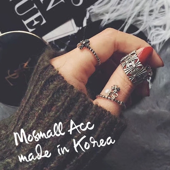 韩国进口代购饰品高档百搭个性925银克罗心十字架宽版食指戒指环