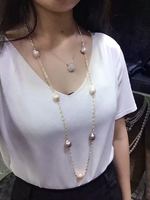 天然爱迪生异形珍珠项链 毛衣链 巴洛克珍珠 925银链电镀18k黄金_250x250.jpg