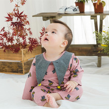 婴儿衣服男女宝宝秋季爬服卡通哈衣韩版长袖连体衣连身衣一件代发