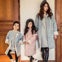 韩国代购新款亲子装预售中长款外套母子时尚母女装双面穿大衣_250x250.jpg