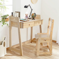 简易儿童松木学习桌 书桌 写字桌实木 小学生桌 升降桌特价带凳_250x250.jpg