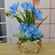 干花假花仿真花塑料花客厅餐桌茶几摆件花窗台花小鱼盆陶瓷小盆花