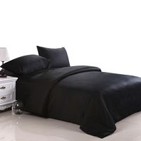 纯色全棉简约四件套黑色被套时尚男士床单纯棉酒店1.8米床上用品_250x250.jpg