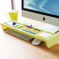 创意可爱塑料办公室桌面 电脑键盘文具小杂物架 整理置物台收纳盒_250x250.jpg