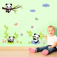 墙贴可爱卡通贴画熊猫竹子装饰贴儿童房幼儿园3d立体可移除墙贴纸_250x250.jpg