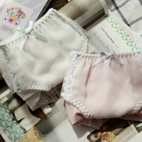 夏日里的小清新 日系雪纺蕾丝拼布棉质内裤女三角裤 DK65_250x250.jpg