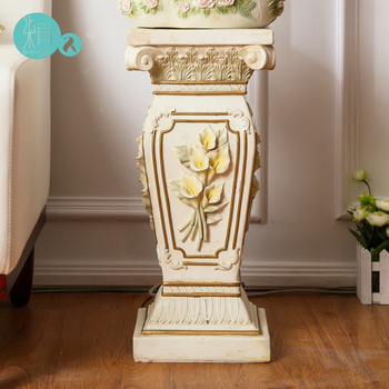 现代欧式花盆罗马柱花架客厅房间落地工艺品摆件装饰摆设家居饰品