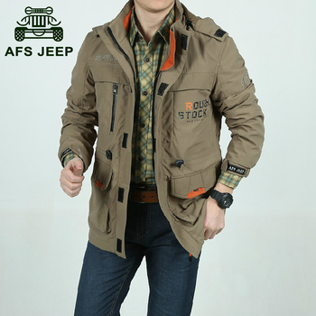 Afs Jeep/战地吉普冬季冲锋上衣男装夹克防风防水户外休闲外套