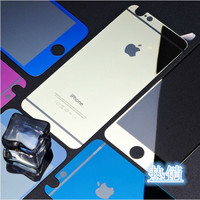 苹果iPhone6/6S/6P i5/5S全屏覆盖镜面彩色 电镀钢化玻璃贴膜批发_250x250.jpg
