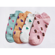 H家 韩国袜子女船袜可爱短袜 秋季款糖果色萌妹子创意雪糕浅口袜