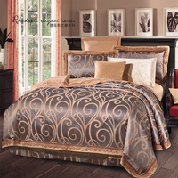 清悠居家纺 高端欧美式奢华床上用品4件套件 贡缎提花样板房件套_250x250.jpg