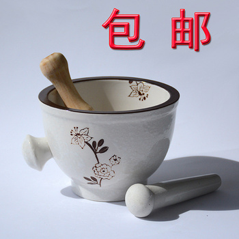 包邮陶瓷研磨碗 擂茶碗果泥肉泥菜泥米糊婴儿辅食研磨器料理工具