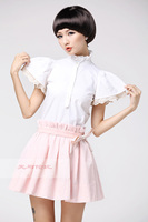 白色娃娃衫短袖衬衫女秋季女装上衣粉色衬衣黑色秋装女士_250x250.jpg
