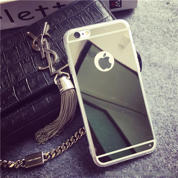 包邮韩国iPhone6手机壳5s苹果plus水银镜面反光手机保护套全包边