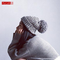 韩版新款韩国超大毛球毛线帽混色针织帽加厚冬天保暖护耳帽子女士_250x250.jpg