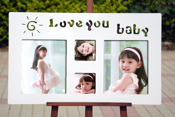促韩版太阳花四孔相框 欧式组合相框 卡通儿童专业摄影影楼相框