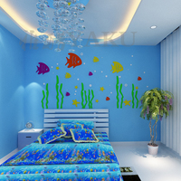 创意海底世界3d亚克力立体墙贴 卡通海洋鱼儿童房幼儿园装饰贴纸_250x250.jpg