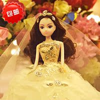 镶钻婚纱芭比洋娃娃可爱新娘娃娃女孩女友玩偶玩具婚庆摆件包邮_250x250.jpg