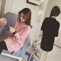 2015风情冬新款韩版蕾丝拼接粉色中长款打底显瘦套头针织衫毛衣女_250x250.jpg
