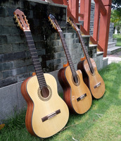 39寸单板古典吉他批发 亮亚光 缺角 玫瑰木单板古典吉他批发_250x250.jpg