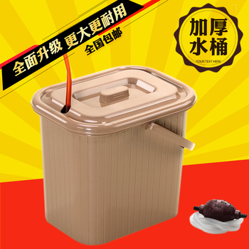 加厚塑料茶水桶茶渣桶带盖 高档排水桶废水桶茶叶小茶桶 茶盘配件