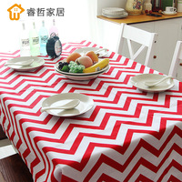 韩式风格 高档 几何 波纹餐桌布 长方形帆布家居 台布 茶几布包邮_250x250.jpg
