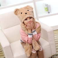 韩版亲子男女儿童宝宝保暖护耳帽子围巾手套三件套装一体秋冬可爱_250x250.jpg