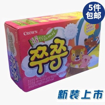 韩国食品 可拉奥小动物饼干 Crown可瑞安猪猪儿童饼干55g 新包装