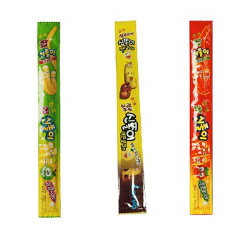 韩国进口零食 海太长舌头 长条软糖 苹果草莓可乐味27g糖果喜糖