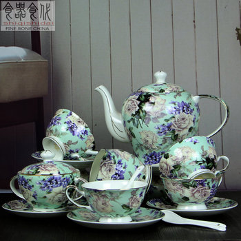 食器食代 咖啡具套装 陶瓷欧式咖啡杯套装 骨瓷英式下午茶具包邮
