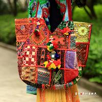 印度尼泊尔泰国吉普赛部落民族手工老绣 刺绣单肩大包 手提包挎包_250x250.jpg