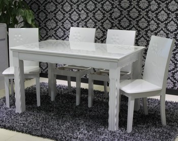 实木家具餐桌简易桌子餐桌椅小户型餐桌椅 组合 长方形大理石餐桌