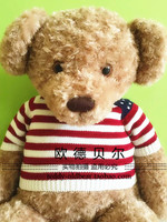 双11钜惠正版欧德贝尔条纹毛衣抱抱熊泰迪熊毛绒玩具生日礼物包邮_250x250.jpg
