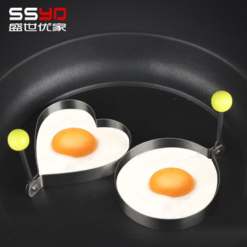 SENSEYO 煎蛋模具 304不锈钢煎蛋器 创意鸡蛋荷包蛋磨具模型套装