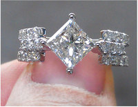 麦维斯 公主方GIA裸钻石1克拉N VS1 EX可定钻戒女戒婚戒结婚钻戒_250x250.jpg