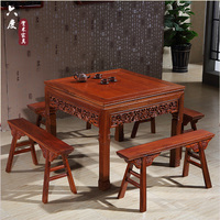 红木八仙桌 实木餐桌椅组合 中式餐桌四方桌 非洲花梨木餐厅家具_250x250.jpg