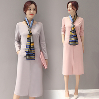 秋装新款韩版圆领针织衫修身显瘦女装中长款套头打底衫长袖连衣裙_250x250.jpg