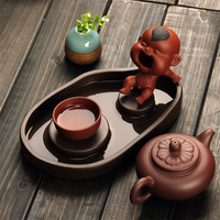 一壶两杯茶具 宜兴紫砂茶具 聚宝盆椭圆形流线设计紫砂茶盘储水式_250x250.jpg