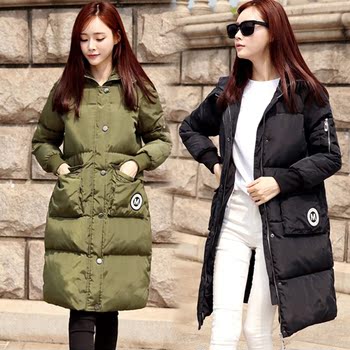 新款韩版羽绒棉棉衣少女时代林允儿同款保暖直筒中长款女棉服包邮