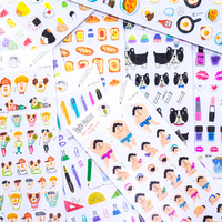 手账贴纸 日本Q-lia 可爱手绘小物动物和纸透明贴纸 装饰DIY贴画_250x250.jpg
