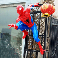 户外商场房地产装饰品摆件玻璃钢仿真卡通人物蜘蛛侠雕塑广场壁挂_250x250.jpg