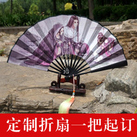 一把来图定做 折扇定制 工艺扇 中国风扇子广告礼品扇折扇DIY动漫_250x250.jpg