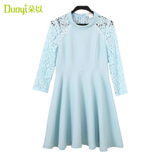 duoyi/朵以专柜正品春装新款甜美蕾丝拼接连衣裙31TC82762