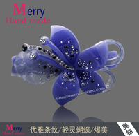 MERRY专柜 亚克力盘发夹经典水钻蝴蝶弹簧夹花朵顶夹发卡子头饰品_250x250.jpg