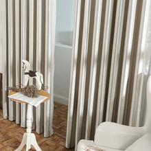 现代竖条纹环保双面物理黑丝全遮光窗帘布料成品定制客厅卧室阳台