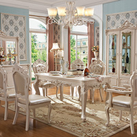 欧式餐桌椅组合 美式复古实木雕花长桌 6人小户型长方形吃饭桌子_250x250.jpg