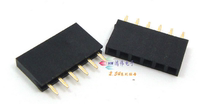 2.54mm 单排母座 1*6杜邦连接器 PCB板对板连接 纯铜排座_250x250.jpg