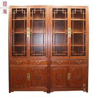 现代新中式榆木实木书架书柜两件套明清古典书房家具上海工厂直销_250x250.jpg