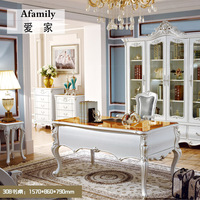 Afamily欧式书桌书房家具美式书桌欧式电脑桌美式实木书桌书画桌_250x250.jpg
